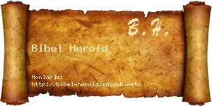 Bibel Herold névjegykártya